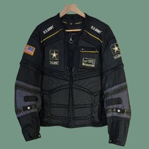 Men's Tactical Military Jacket - Black and Gold